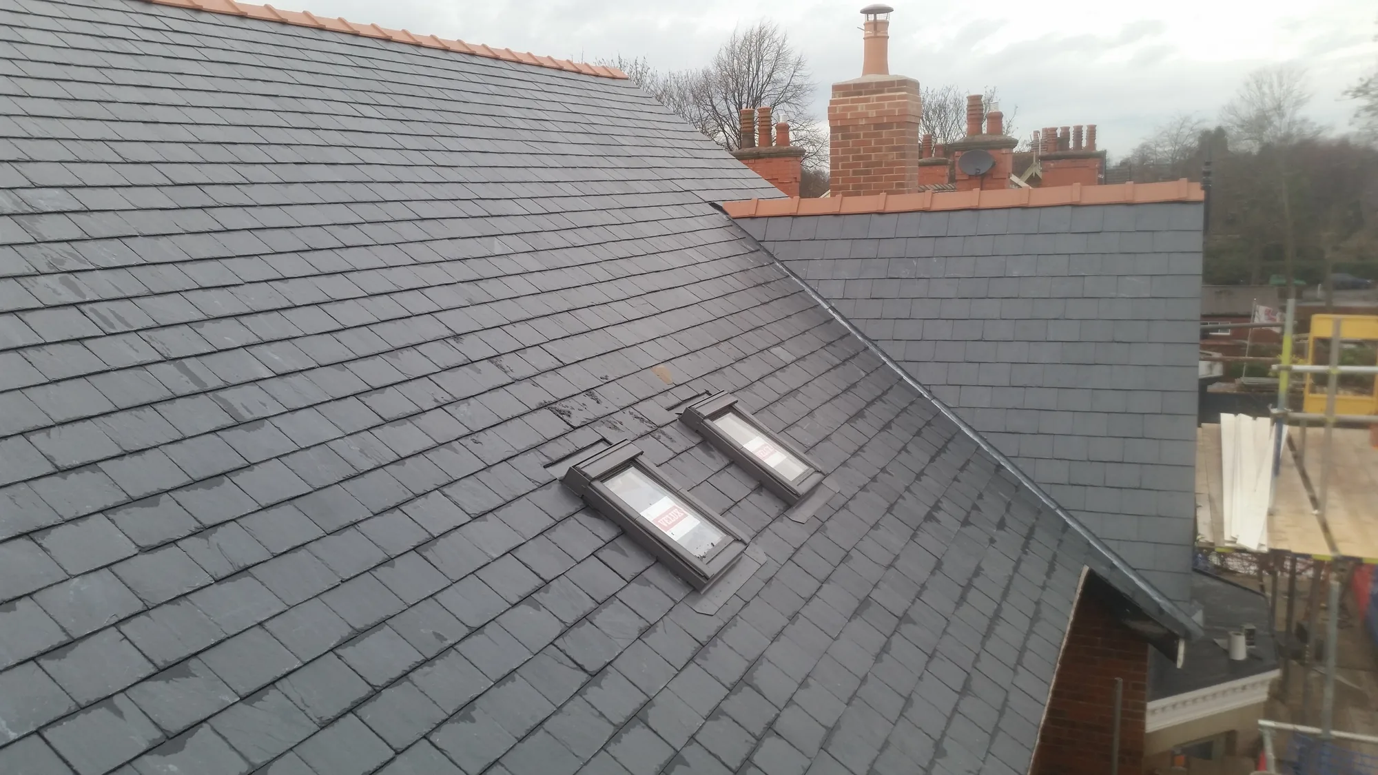 Natural slate roof detail by The Roofers Blackpool