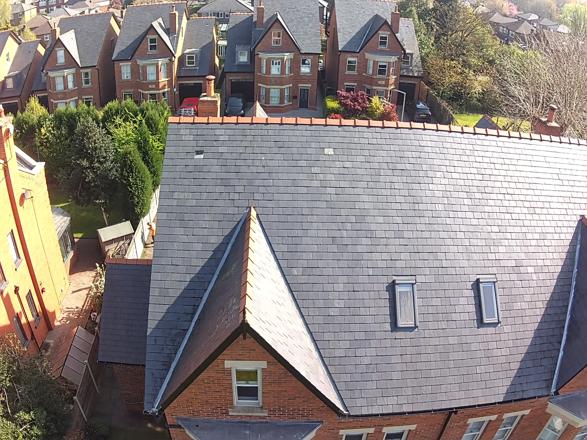 Natural slate roof detail by The Roofers Blackpool