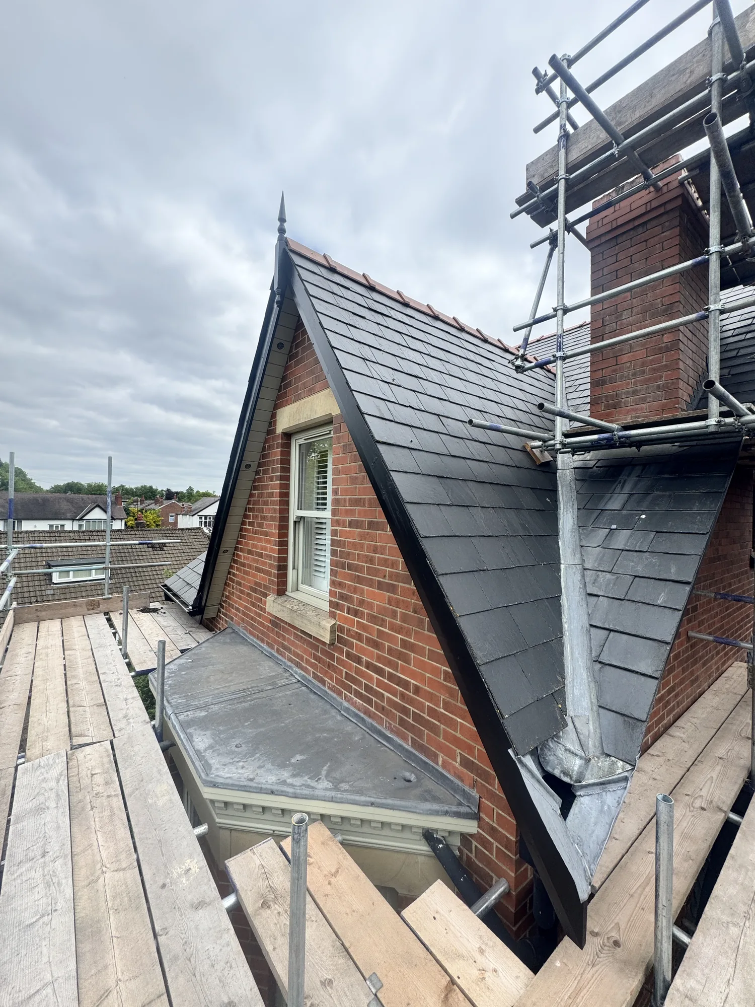 Natural slate roof detail by The Roofers Blackpool