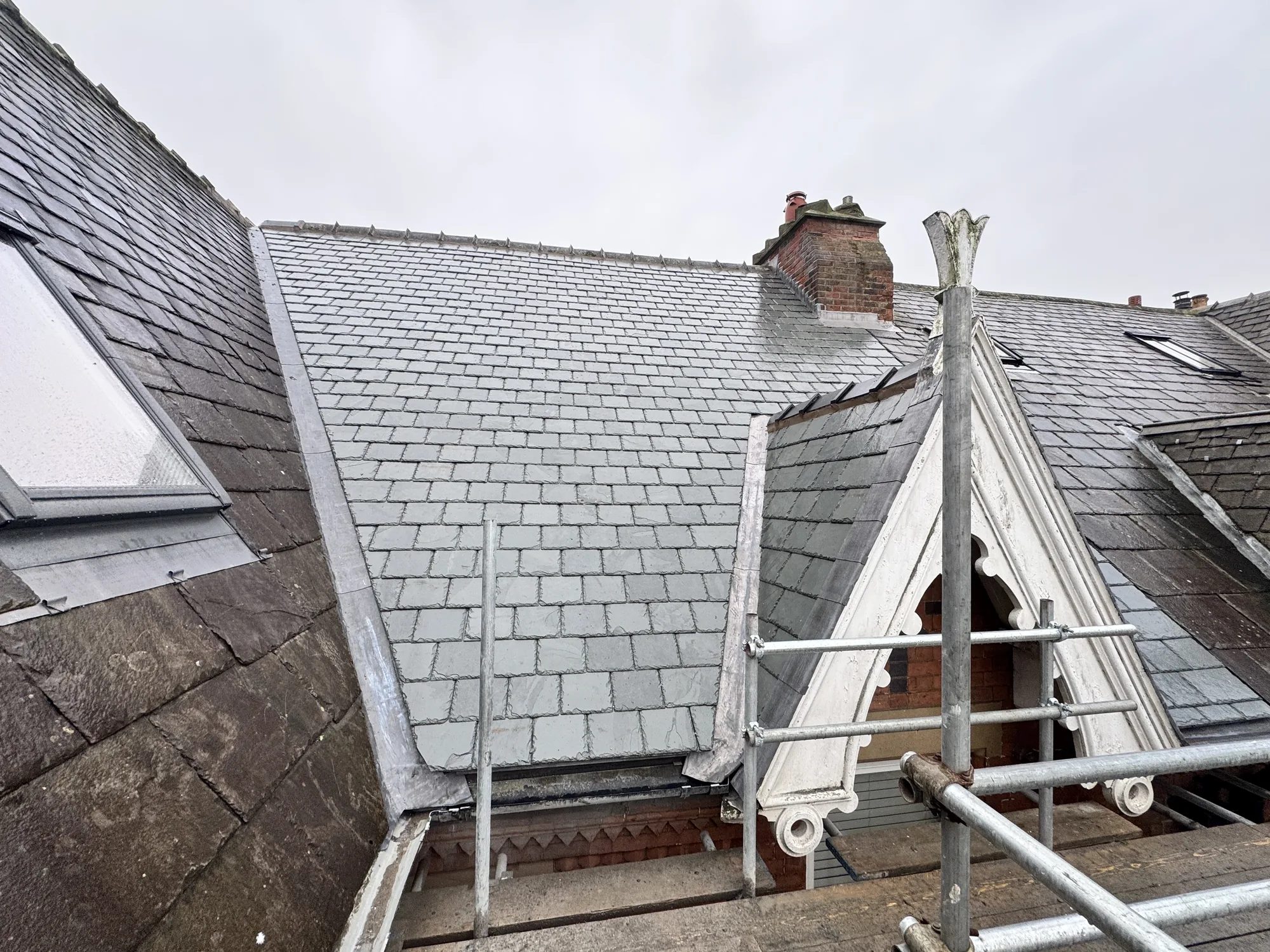 Natural slate roof detail by The Roofers Blackpool