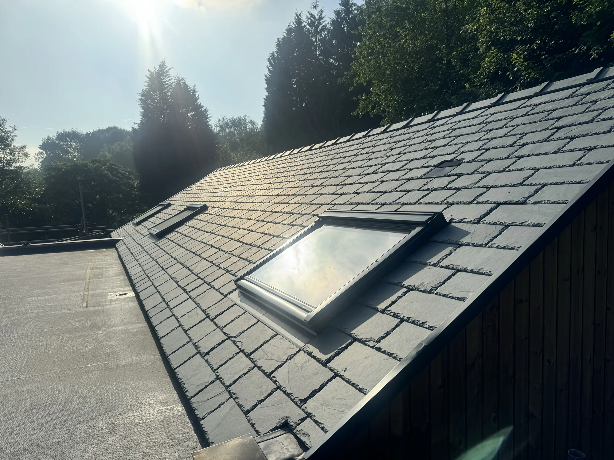 Natural slate roof detail by The Roofers Blackpool