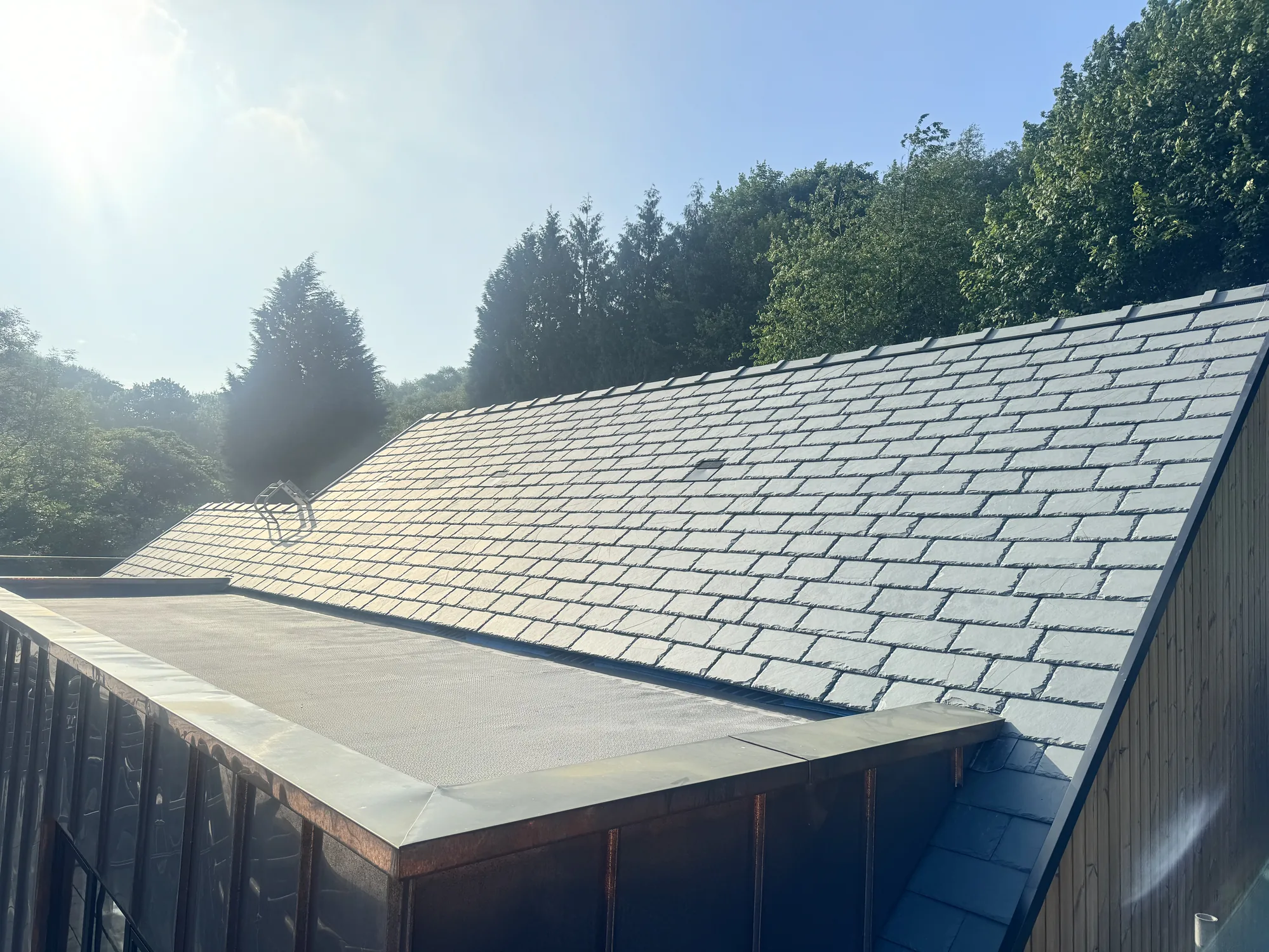 Natural slate roof detail by The Roofers Blackpool