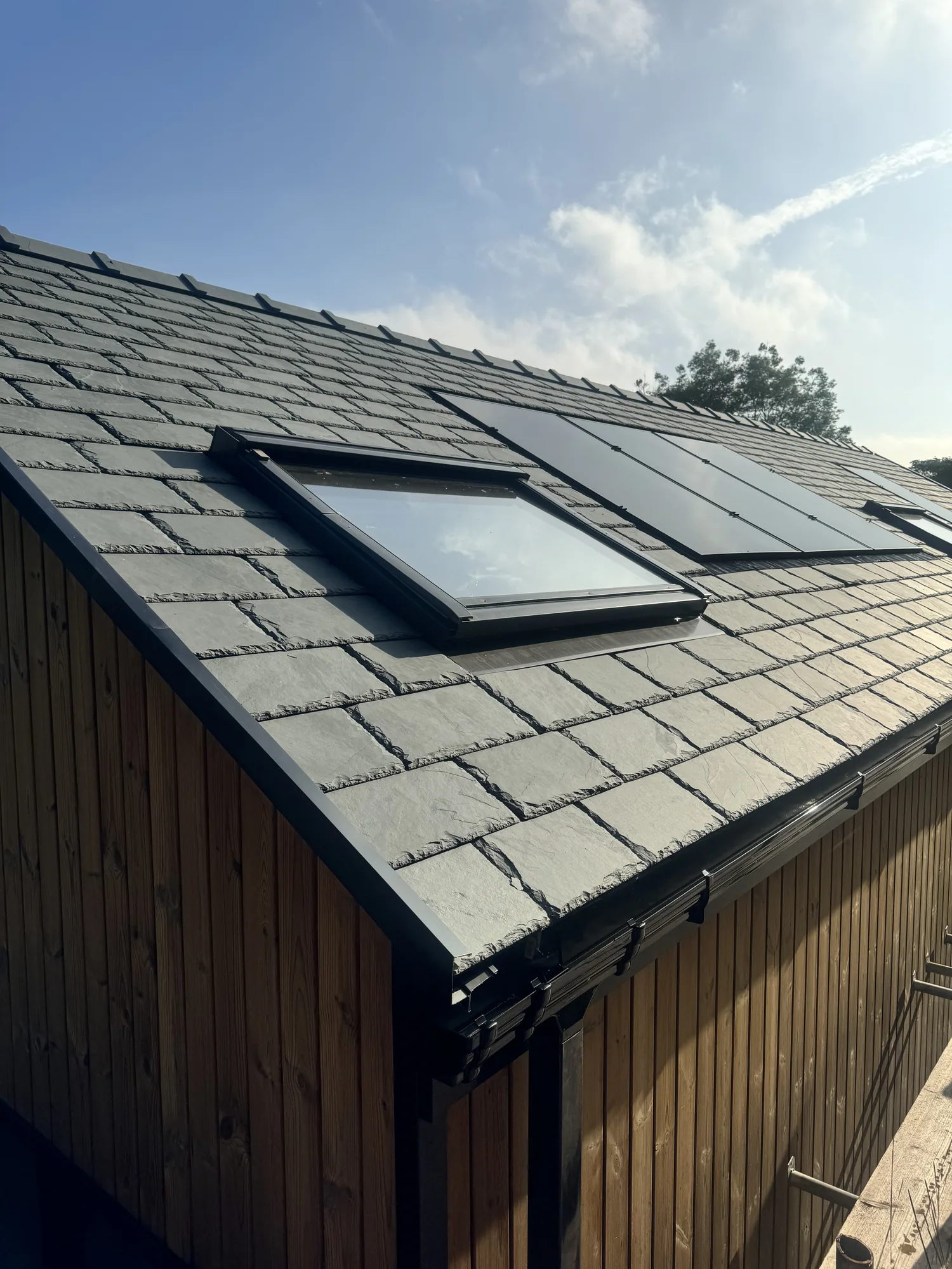 Natural slate roof detail by The Roofers Blackpool