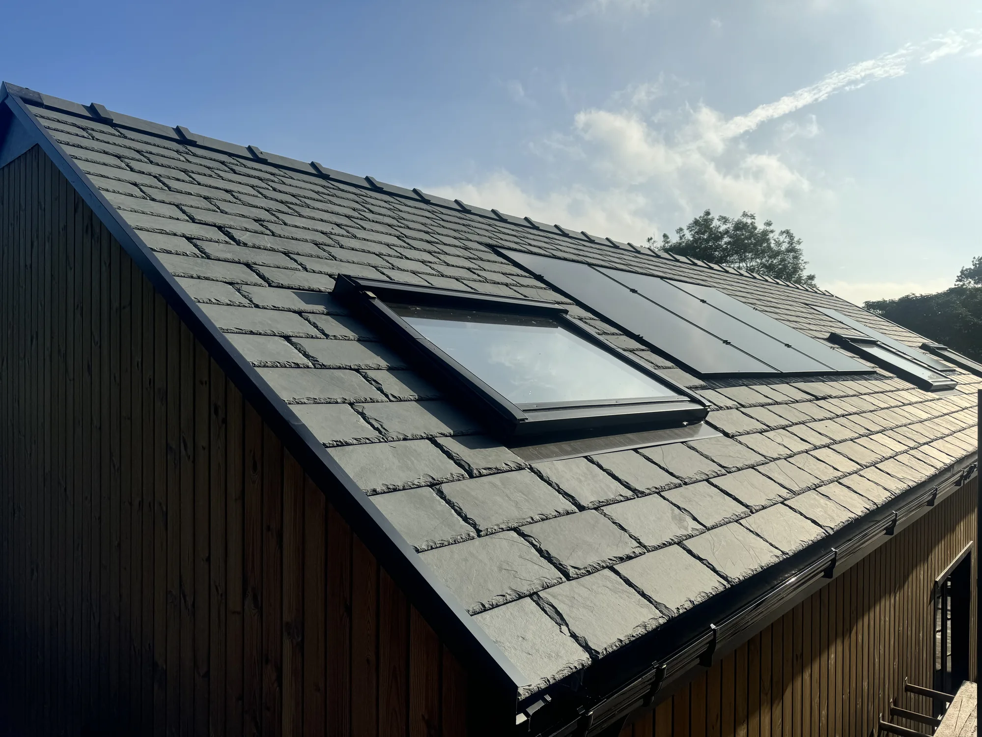Natural slate roof detail by The Roofers Blackpool