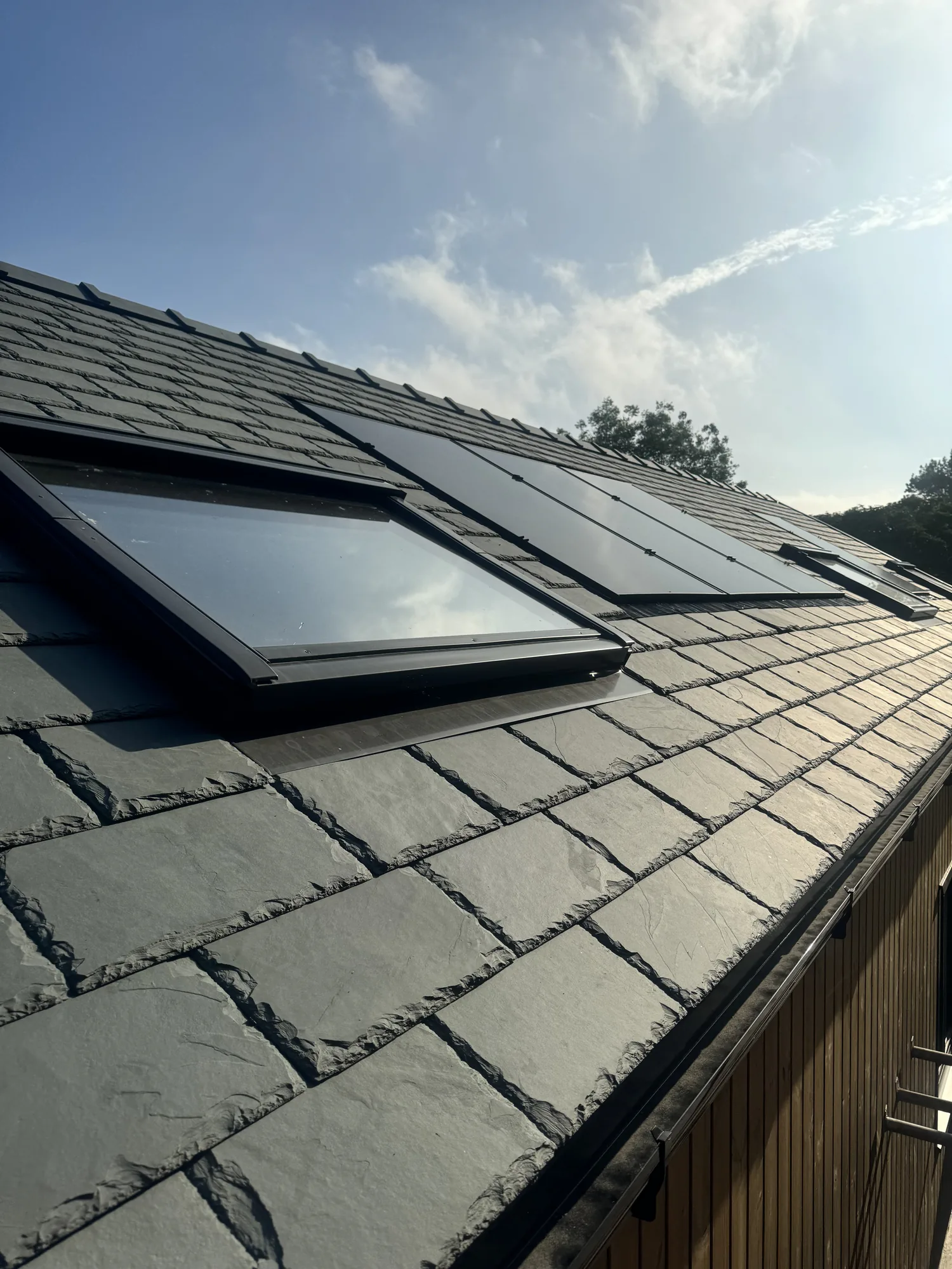 Natural slate roof detail by The Roofers Blackpool