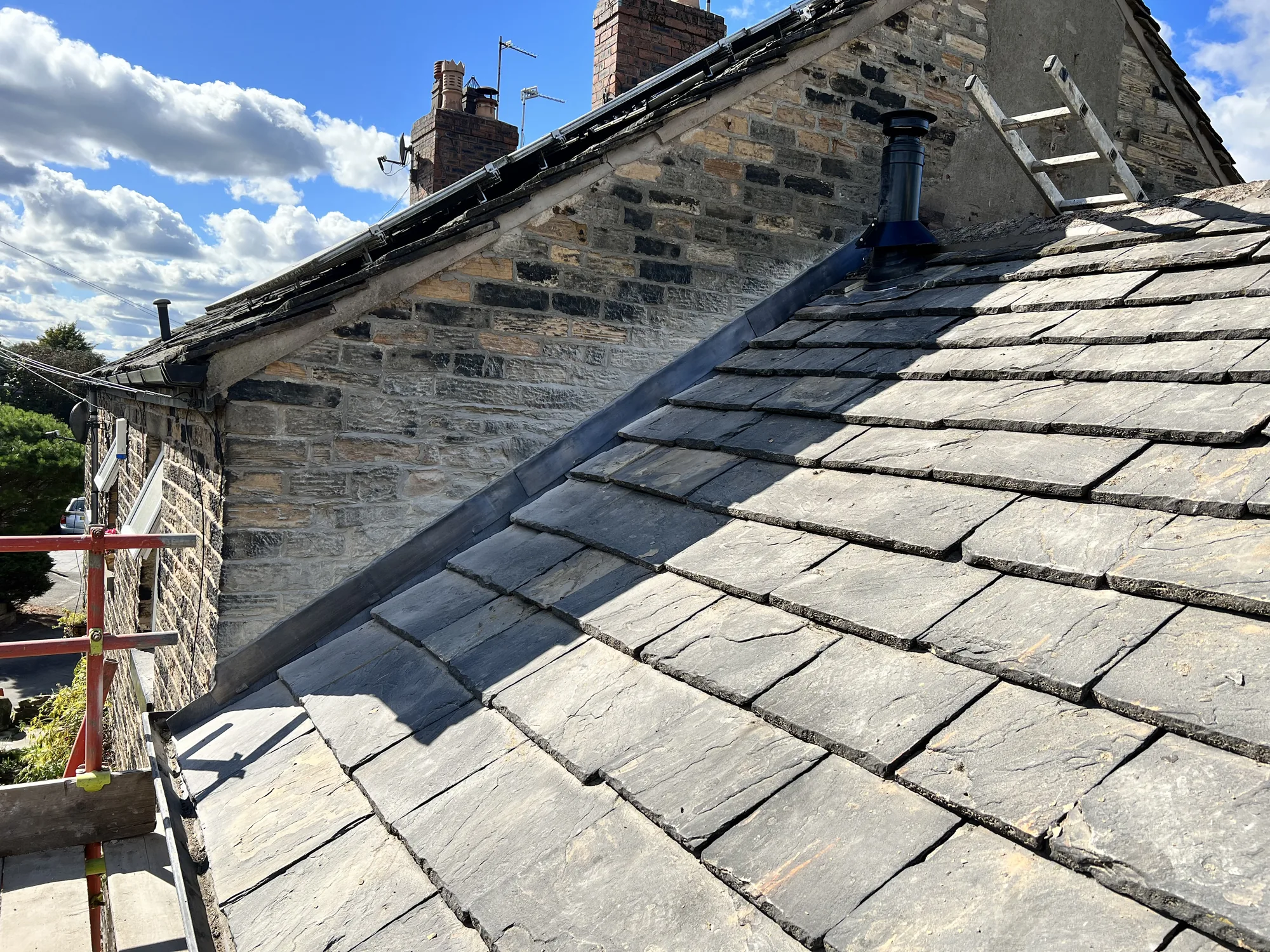 Traditional stone slate roof by The Roofers Blackpool