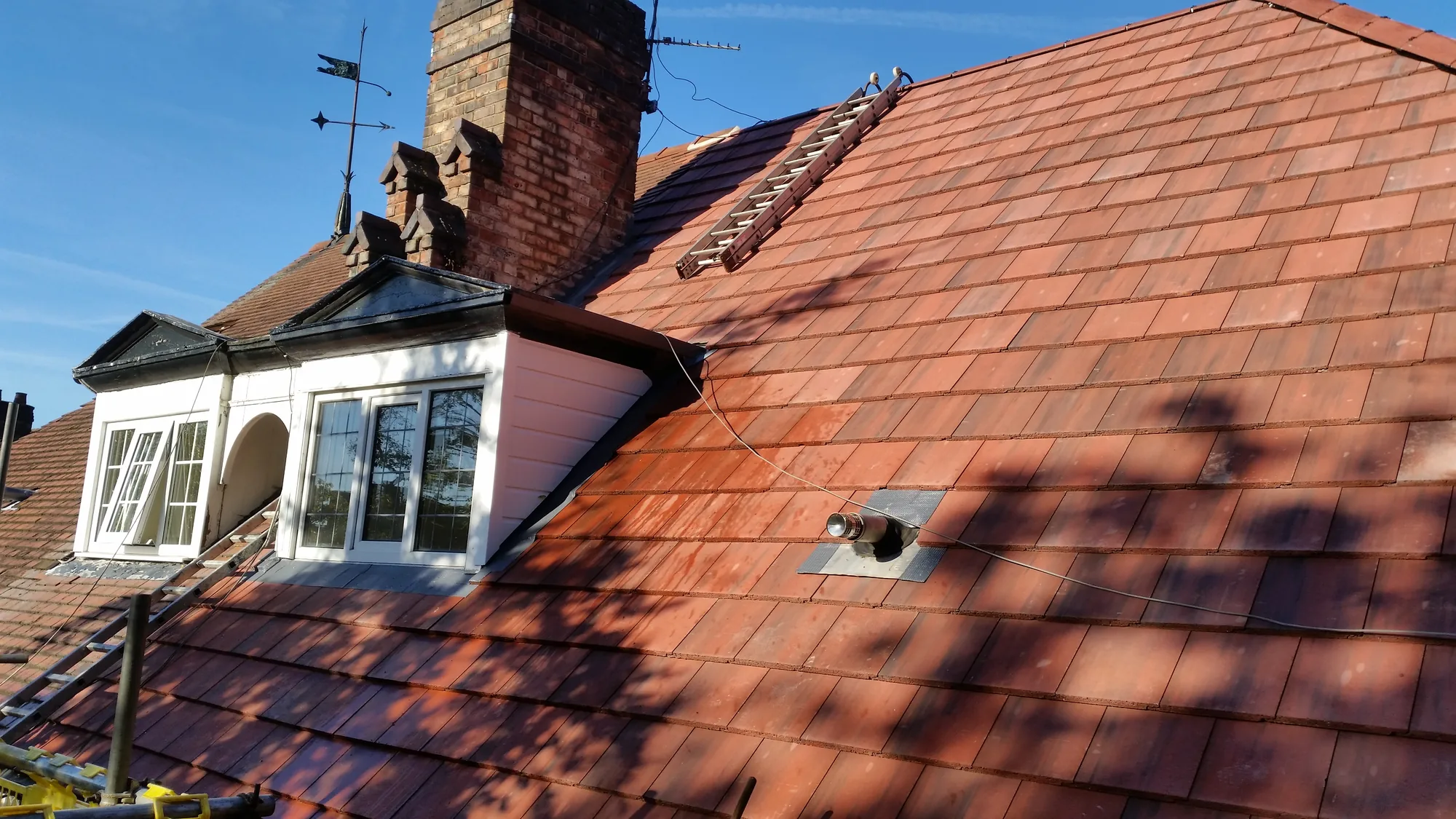 New clay and concrete tiled roof by The Roofers Blackpool