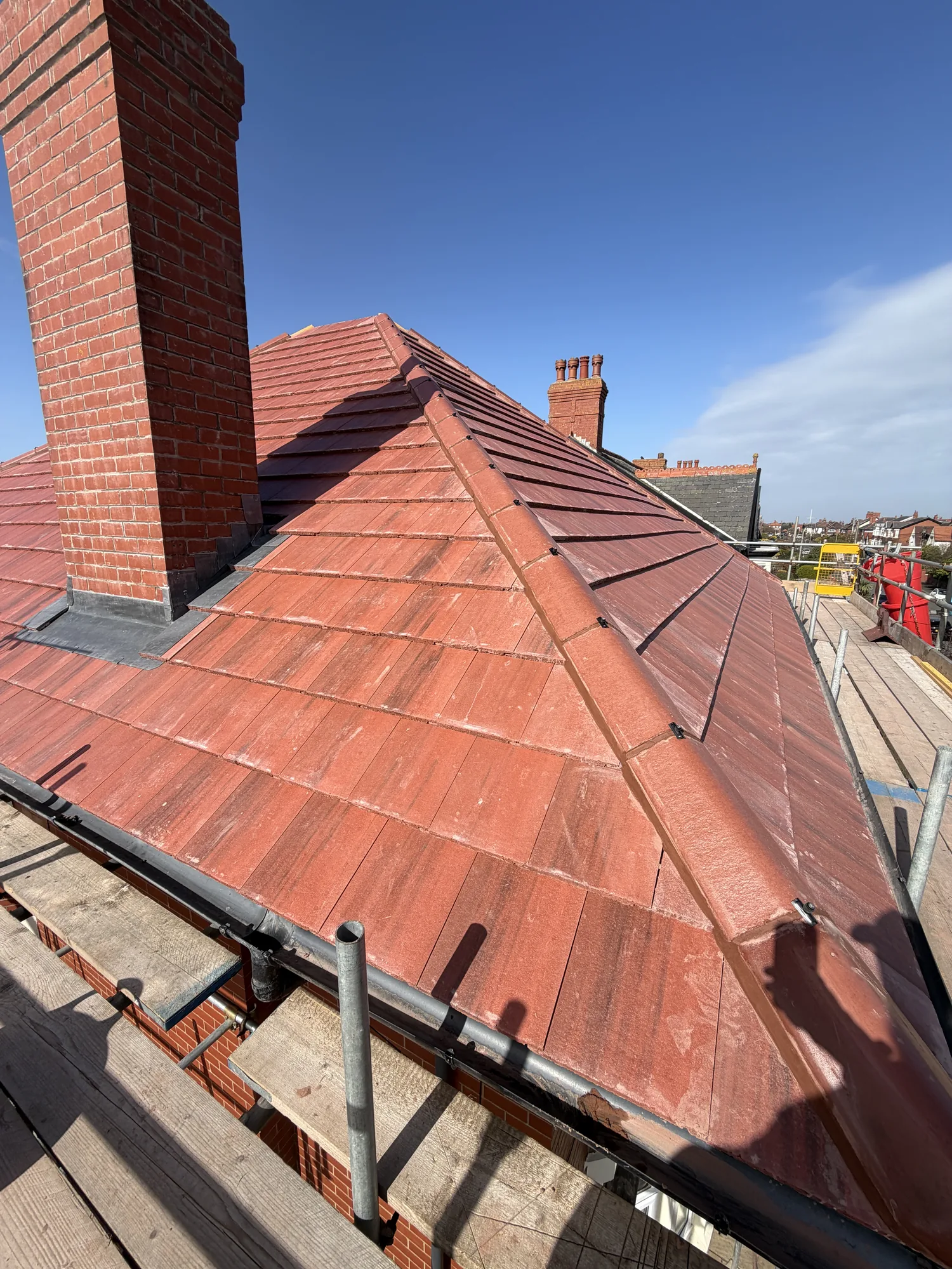 New clay and concrete tiled roof by The Roofers Blackpool