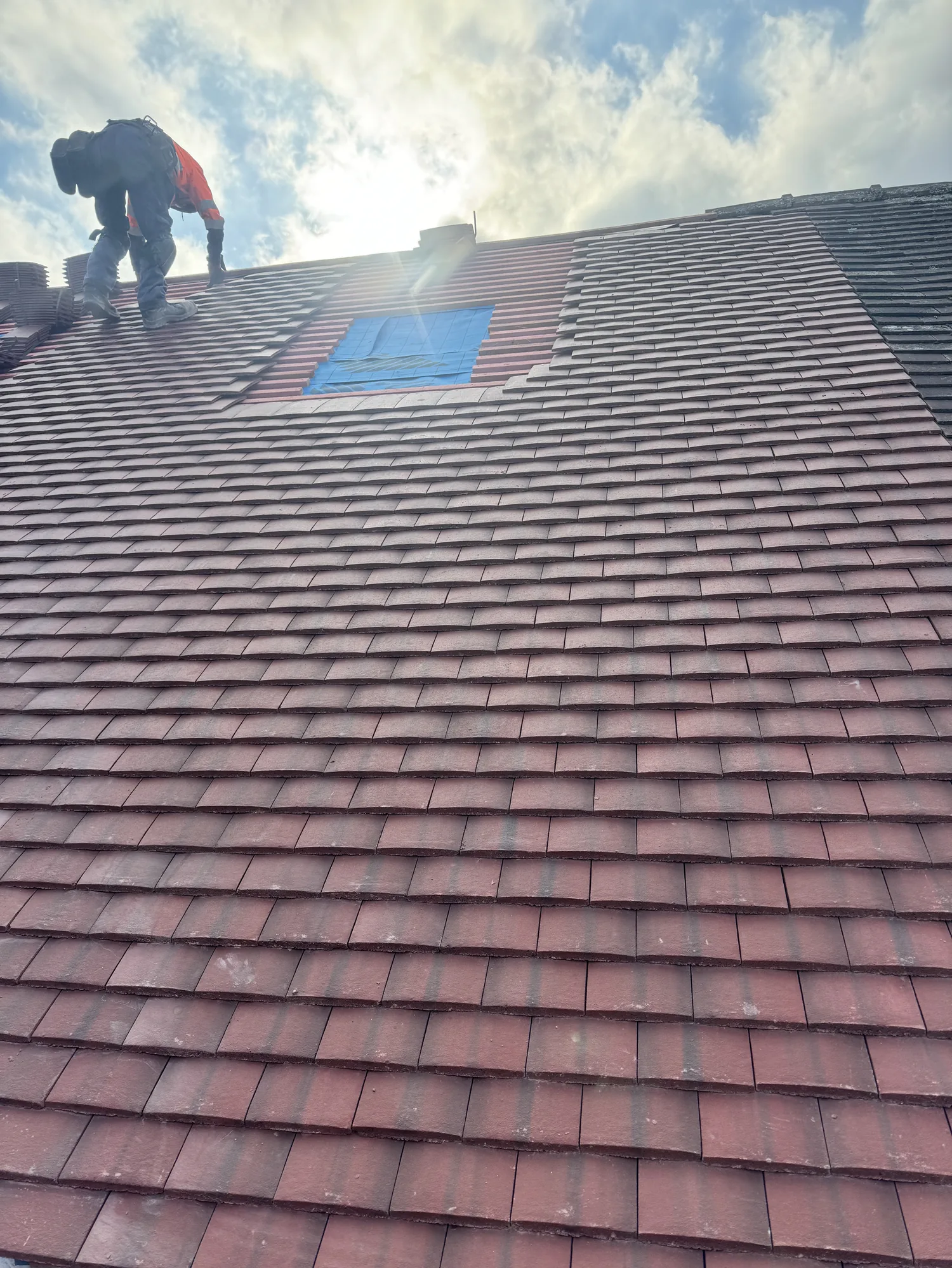 New clay and concrete tiled roof by The Roofers Blackpool