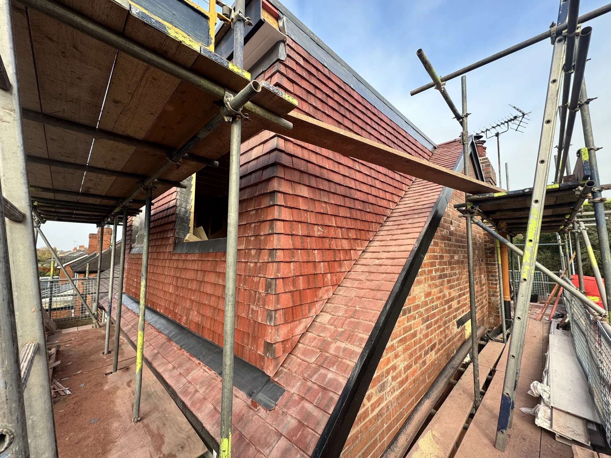 New clay and concrete tiled roof by The Roofers Blackpool