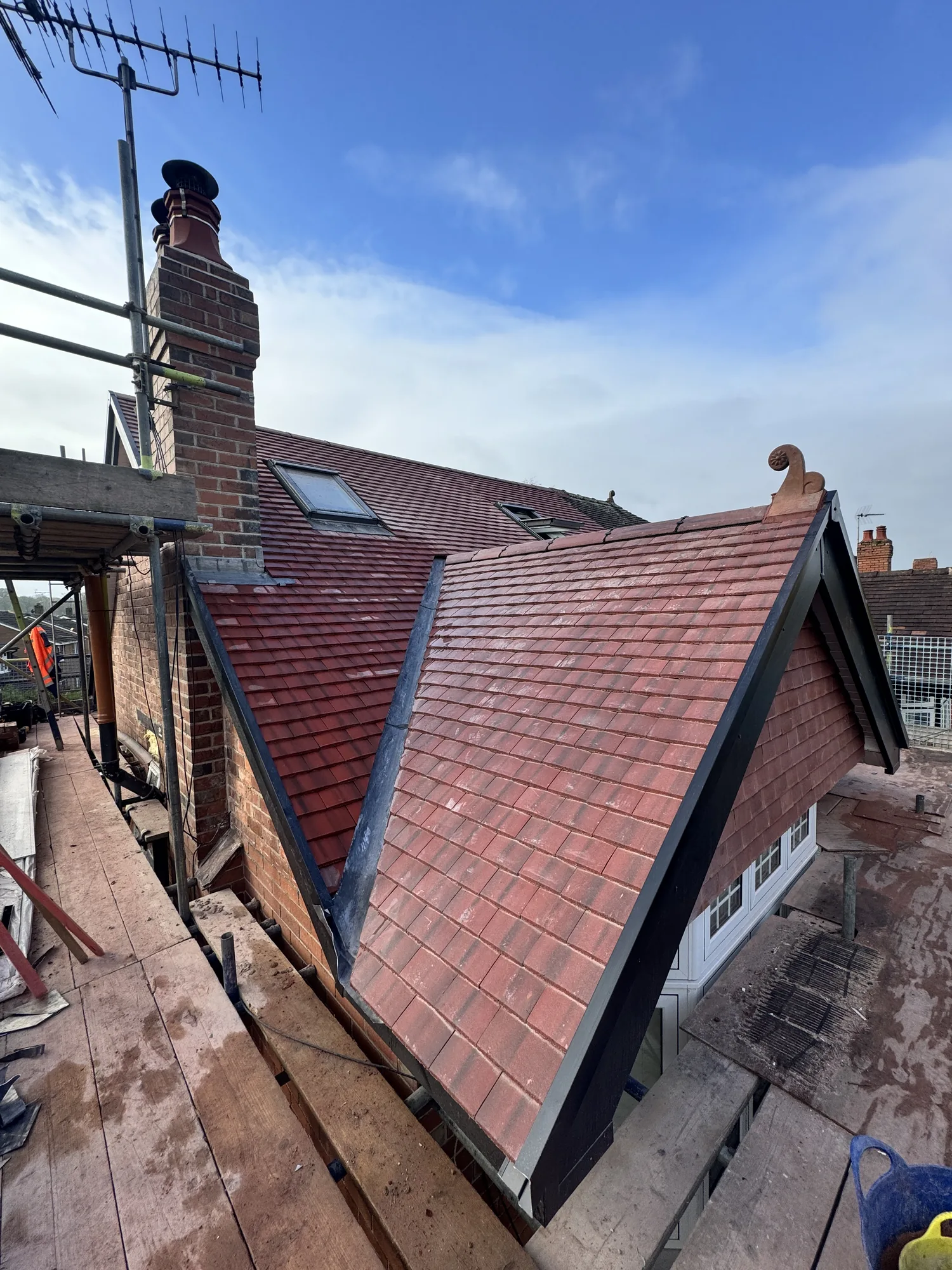 New clay and concrete tiled roof by The Roofers Blackpool